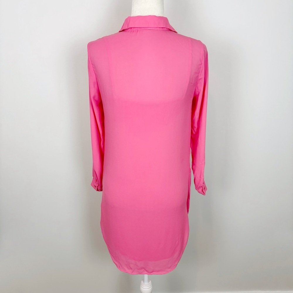 Krisa Drape Button Front Mini In Rosa Size Xs - image 7